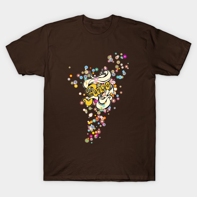 Peace Flower Power T-Shirt by Ari